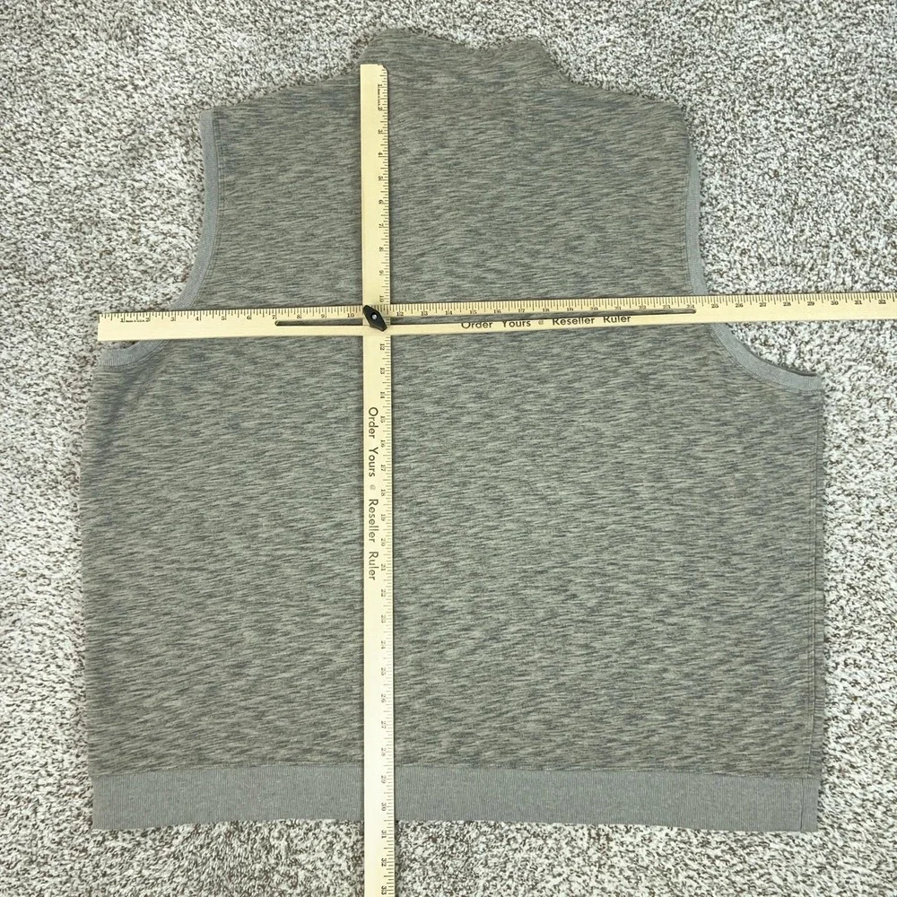 Duluth Trading Co Sweater Vest Mens 3XL Gray 1/4 Zip Mock Neck Knit Casual